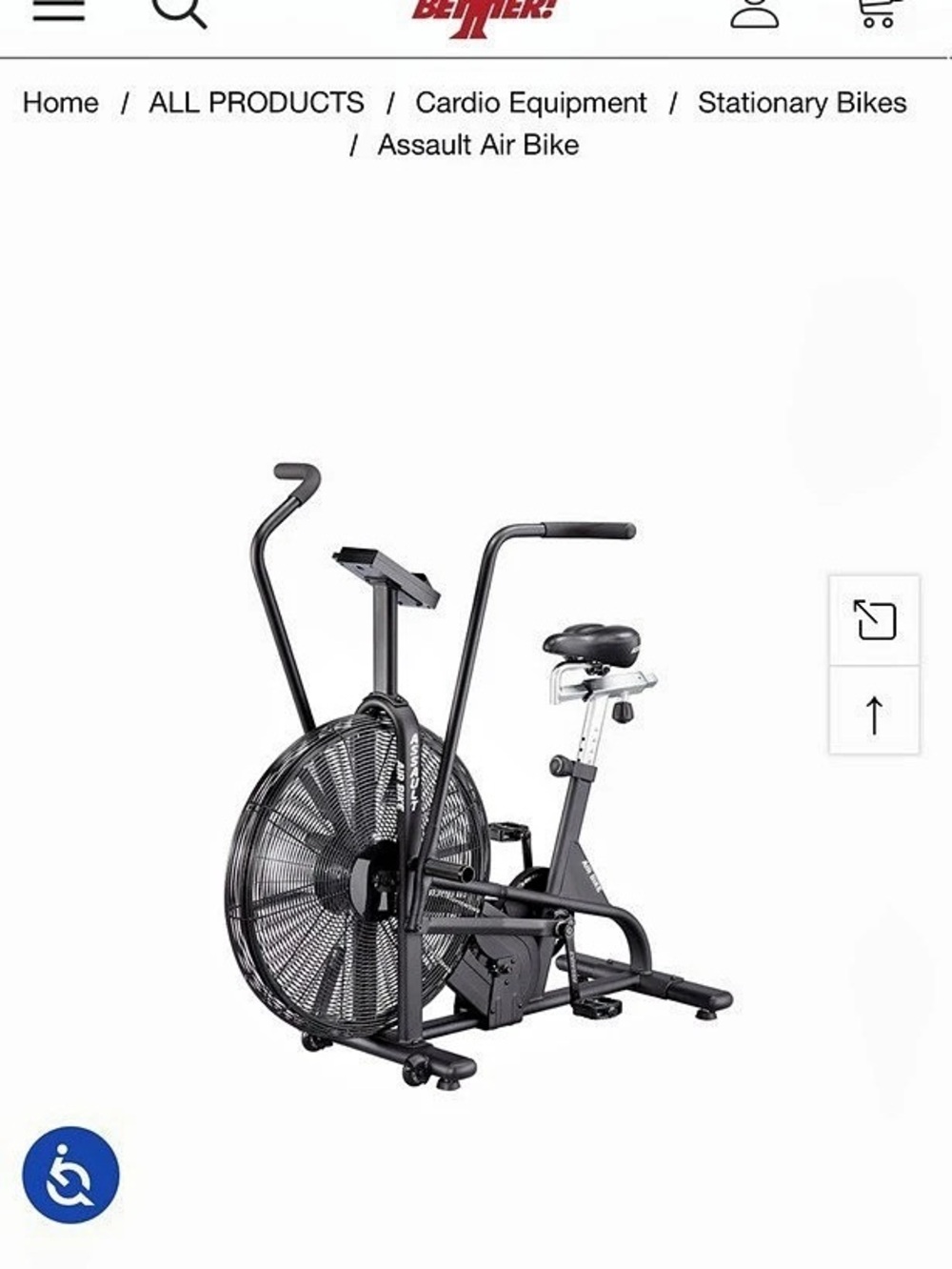 Assault Fitness Assault AirBike Classic Air Bike in Black